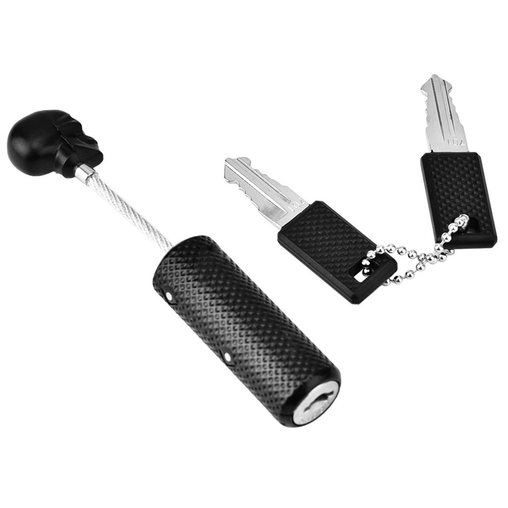 Safe Suitcase Lock Wire Rope Customs Password Skull Lock(Black)