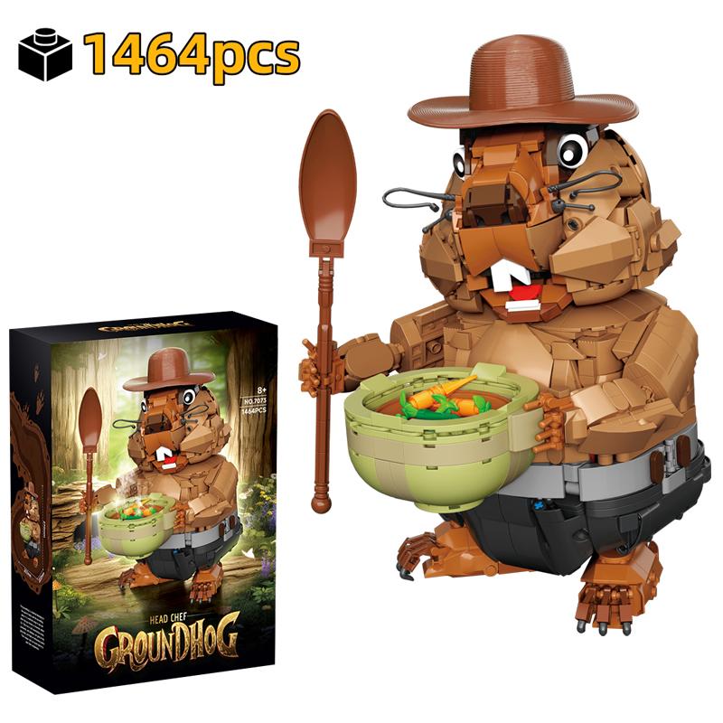 Marmot Animal Building Blocks Set MOC Assembly Bricks DIY tabletop decorations Models Birthday Halloween Christmas gifts