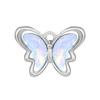 Colorful Crystal Heart Bow Knot Butterfly Sun Pendant Beads Stainless Steel Charms Earrings Necklace Woman Jewelry DIY Making
