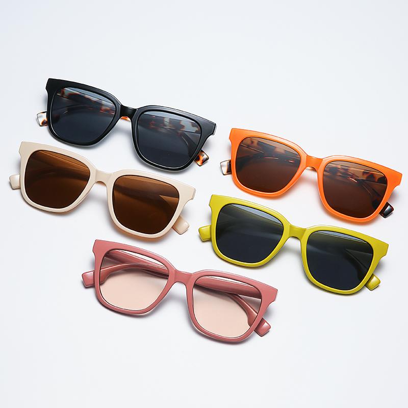 3pcs Pack Trendy Small Square Frame Sunglasses Women Vintage Brand Candy Sun Glasses Ladies Leopard Luxury Shades UV400
