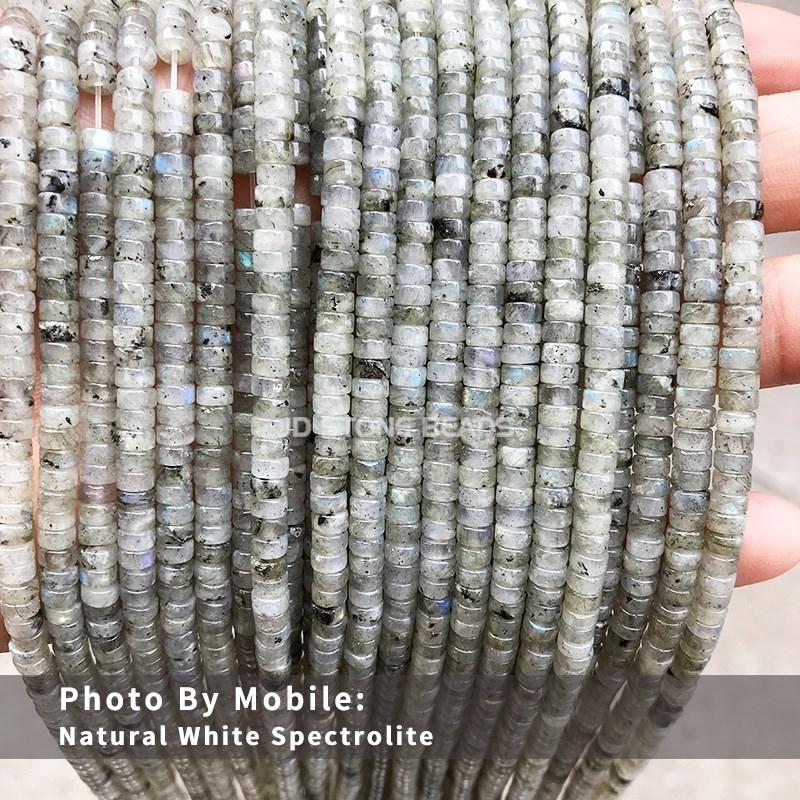 4x2mm Natural Pink Opal Turquoise Jasper Rondelle Beads Cylinder Flat Loose Spacer Bead For Jewelry Making Diy Bracelet Necklace