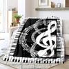 1PC Musical Symbols Music Printed Blanket, All Season Lightweight Home Office Outdoor Nap Multifunctional Blanket A19