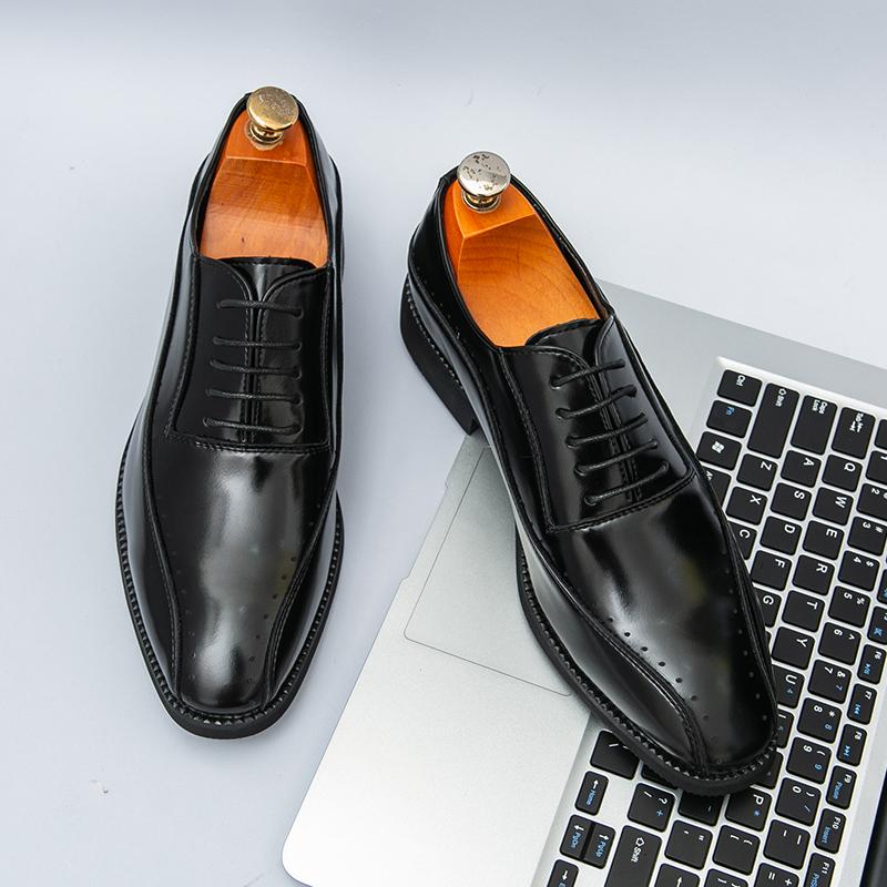 

Модная ретро мужская обувь Удобная обувь для ходьбы Повседневный дизайнерский стиль бренда Черный цвет Блестки для улицы лето 38 чёрный