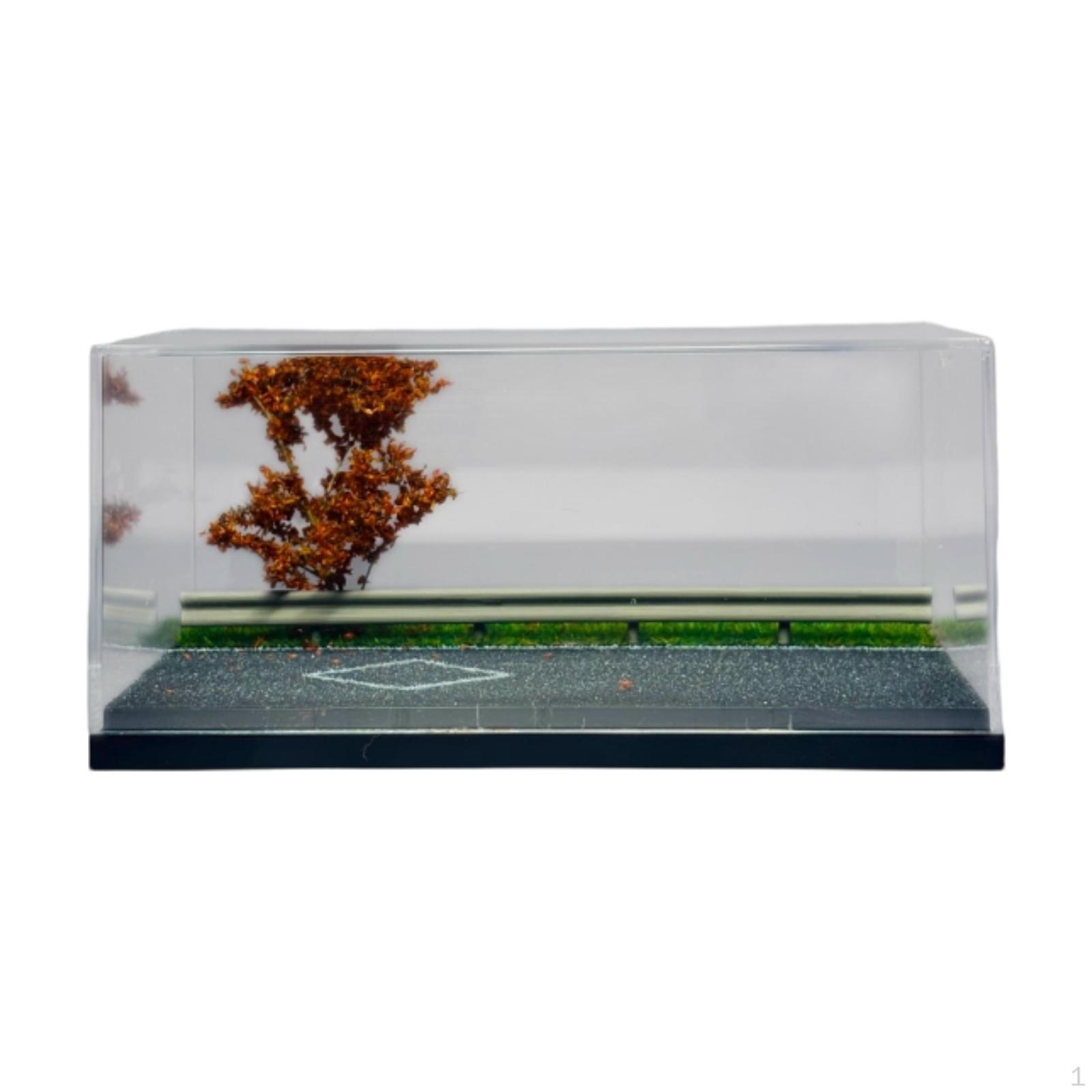 1/64 Scale Diecast Model Car Display Case Parking Scene Simulation Dustproof Scenery Diorama