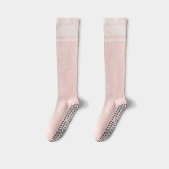 Women Yoga Socks Sports Compression Socks Soft Cotton Knee High Socks with Anti-Slip Grips for Dance Pilates Workout