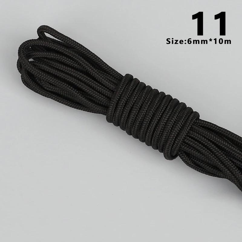 10m 4/6/8mm Thicken Nylon Rope Non-slip Wear-Resistant Strong Braided Rope DIY Bag Clothesline Handicrafts Making Accessories