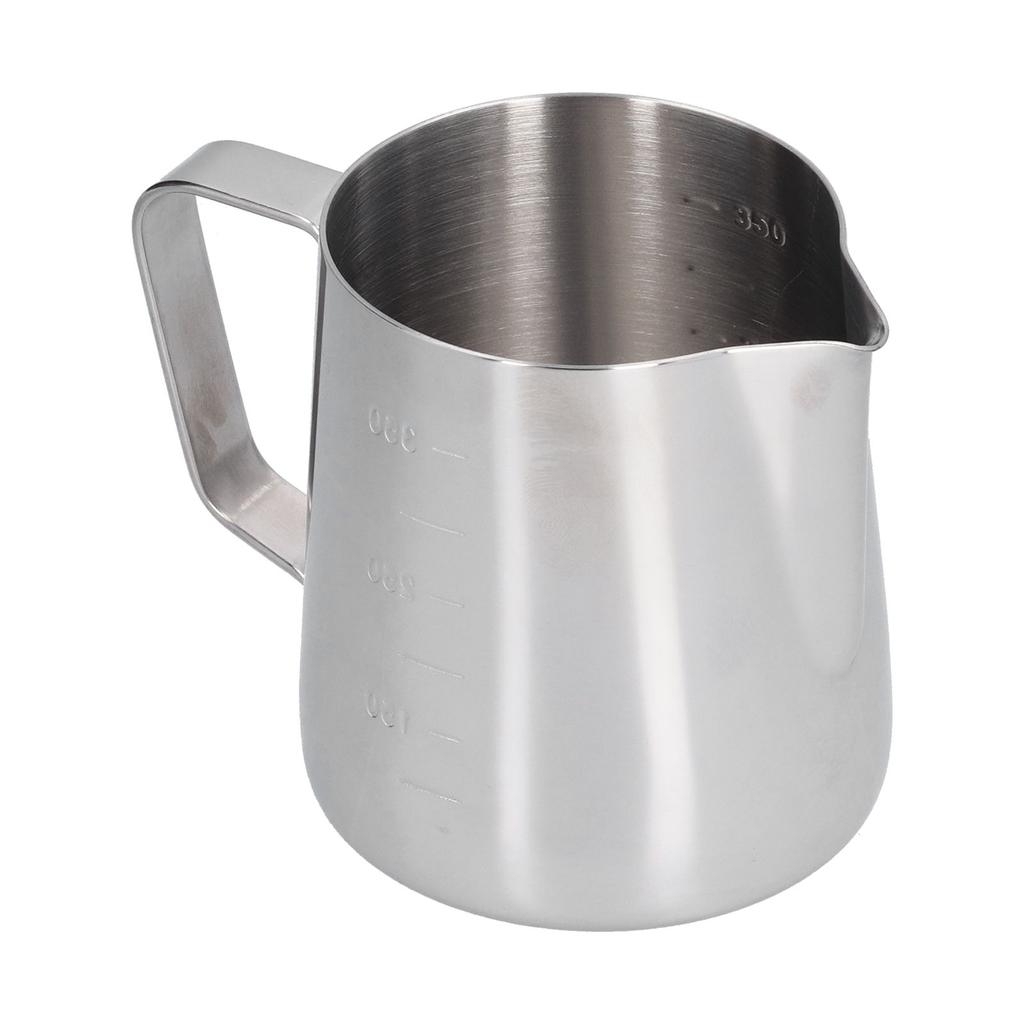 400ml Stainless Steel Frothing Cup Pointed Spout Coffee Art Pitcher Milk Steaming Jug with Scale
