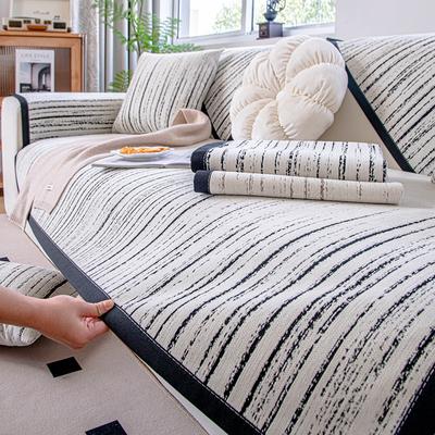 Chenille Sofakissen Vier Jahreszeiten Universal Leichter Luxus Creme Stil Sofabezug Rutschfester Bezug Stoffkissen