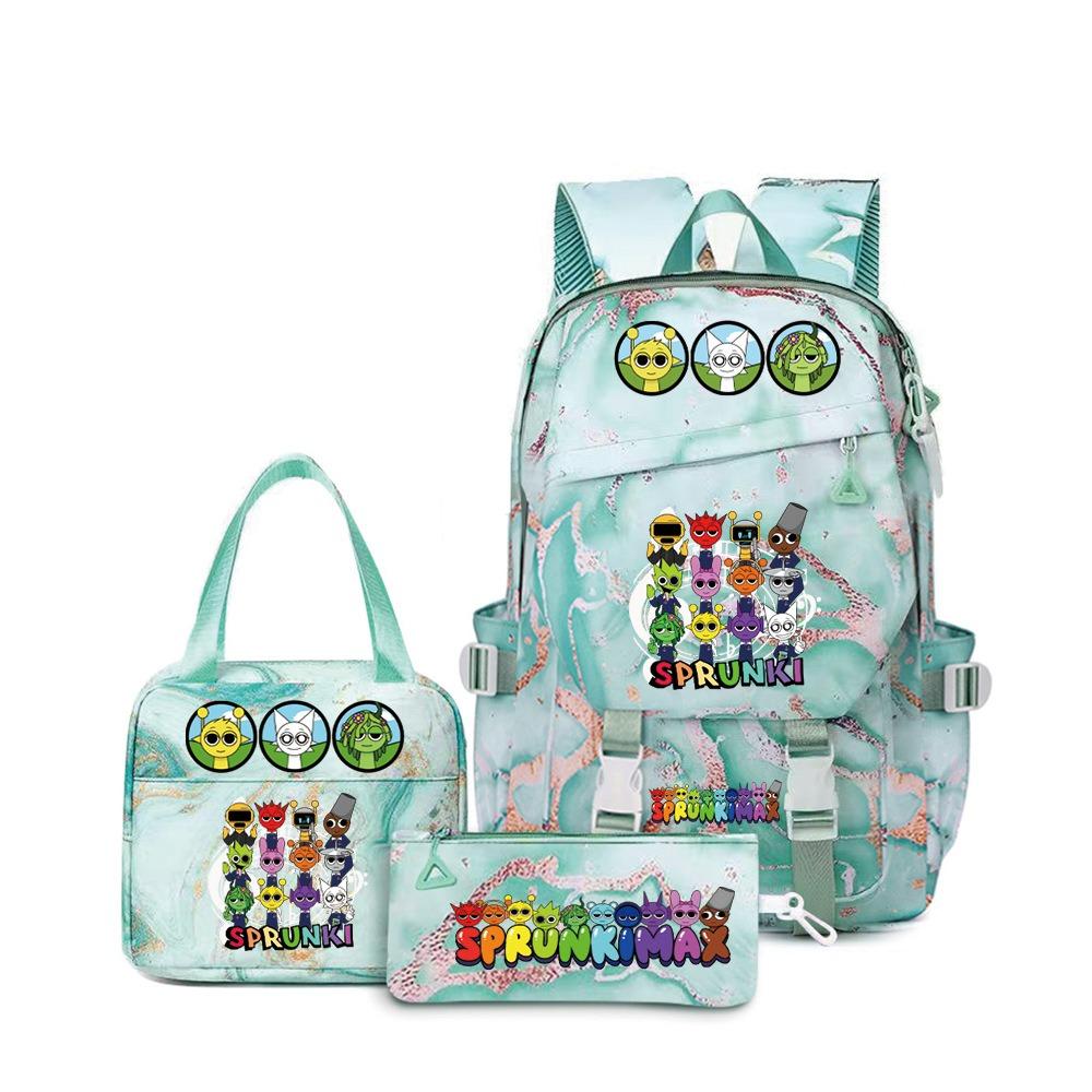 Rhythm Box Backpack Student School Bag Middle College Student Simple Outdoor Travel Backpack D