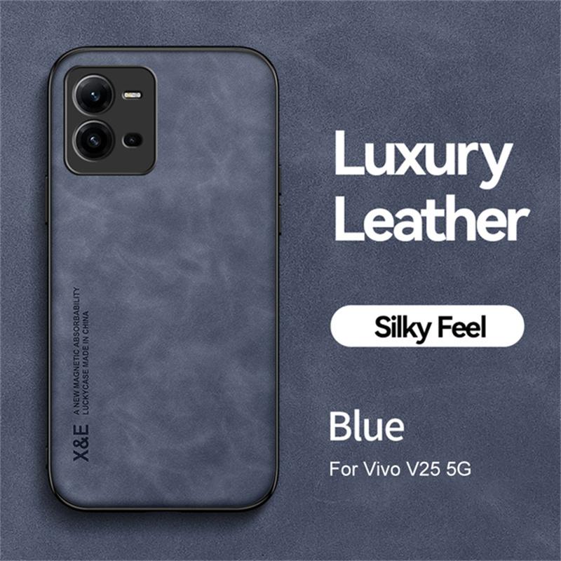 For Vivo V25E V25 Case Magnetic Car Texture Leather Shockproof Phone Case For Vivov25 Vivov25e V 25 E 25E 4G 5G 2022 Back Cover