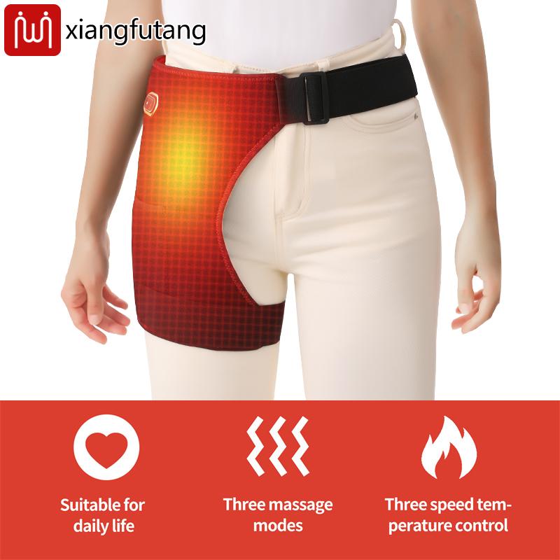 Portable Electric Heated Hip Massager Vibration Kneading for Sciatica Pain Relief Muscle Recovery Winter Warm Gear