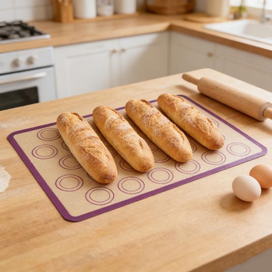 Silicone Baking Mat Liner Safe Heat Resistant Reusable Dishwasher 0.7mm Non-Stick Oven Baking Sheet