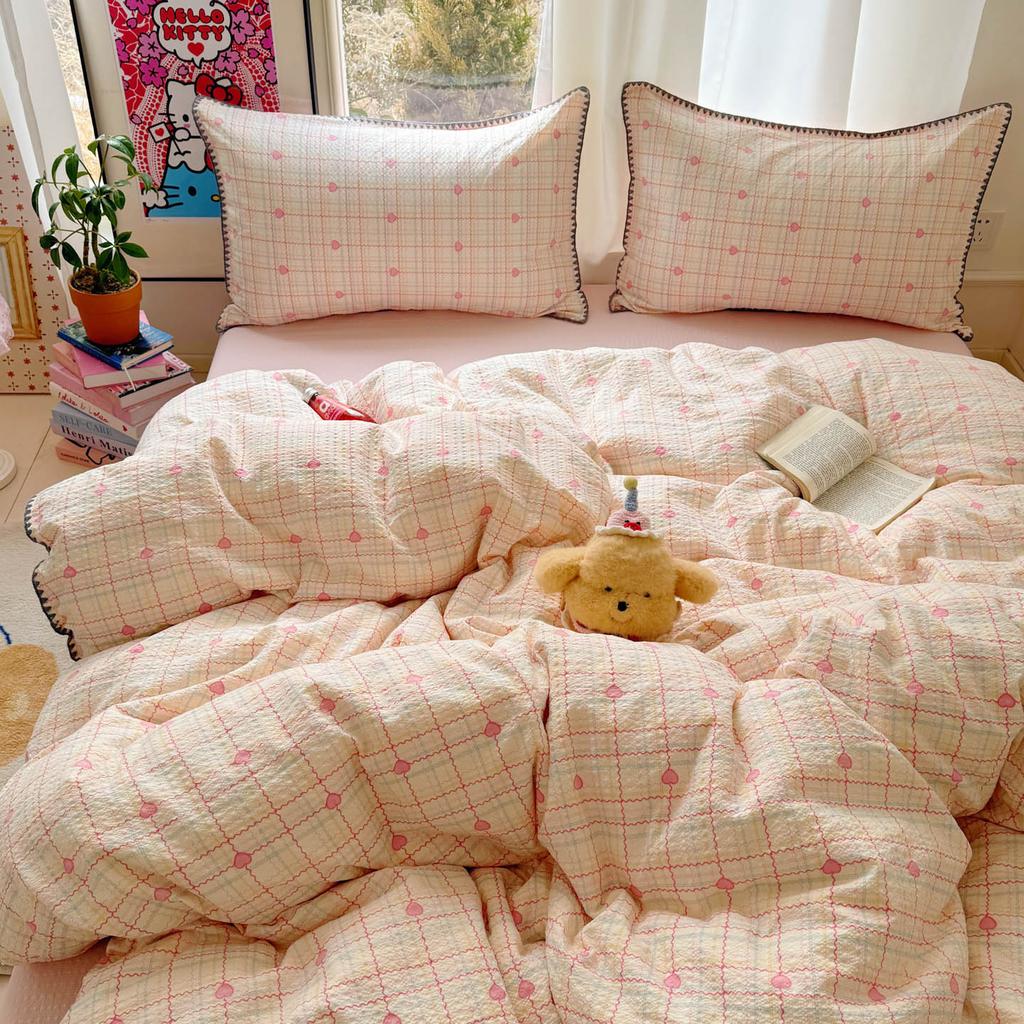 Class A Aerobic Double Gauze, Cloud Soft Yarn Cotton Sheet Quilt Cover Student Dormitory
