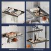 Invisible Foldable Suction Cup Drying Rack: Punch-Free, Retractable Shoe & Clothes Hanger for Balcony