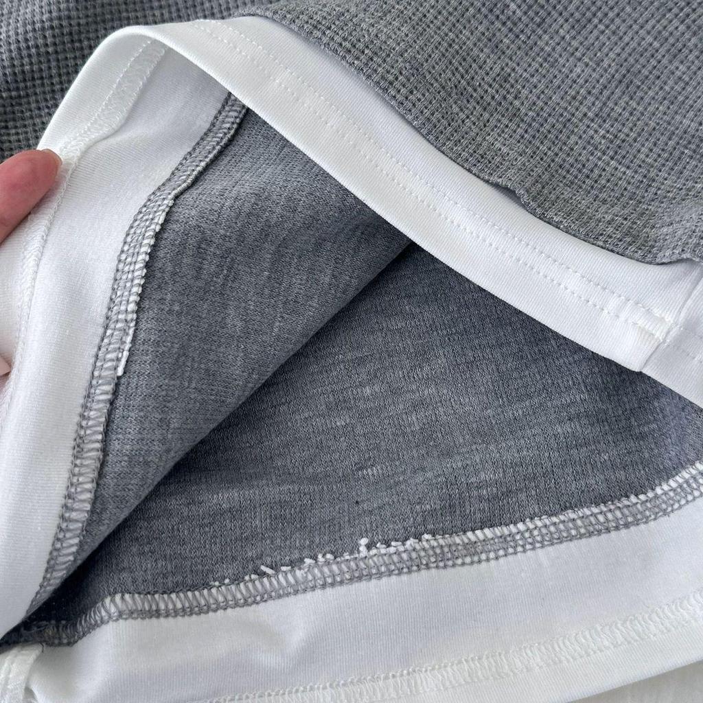 Hanorac Trendy Color Block pentru Băieți - Strat de Bază cu Mânecă Lungă Faux Două Piese pentru Primăvară și Toamnă