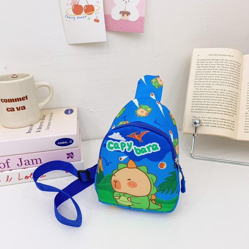School Bag Cartoon Children's Bag New 3-6 Year Old Boys and Girls Kapibara Change Bag Casual Versatile Breast Bag Oblique Batch