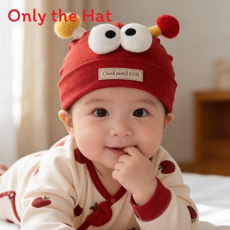 Baby Toddler Cotton Knit Hat With Embroidery For Newborns And Infants