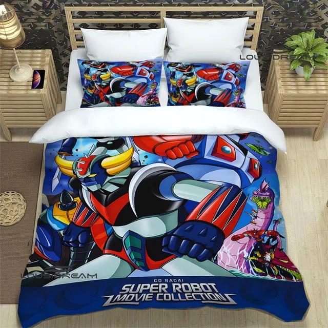 Cartoon GRENDIZER GOLDORAK printed Bedding Sets Duvet cover set Comforter set King Queen Twin Double Size for boys Bed Linen