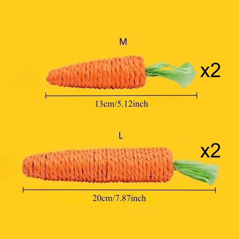 

4pcs Cat Toys Sound Carrot Cuddle Cat Stick Since Fun Fun Cat Teething Stick Anti-bite Cat Scratch Board Pet Supplies
