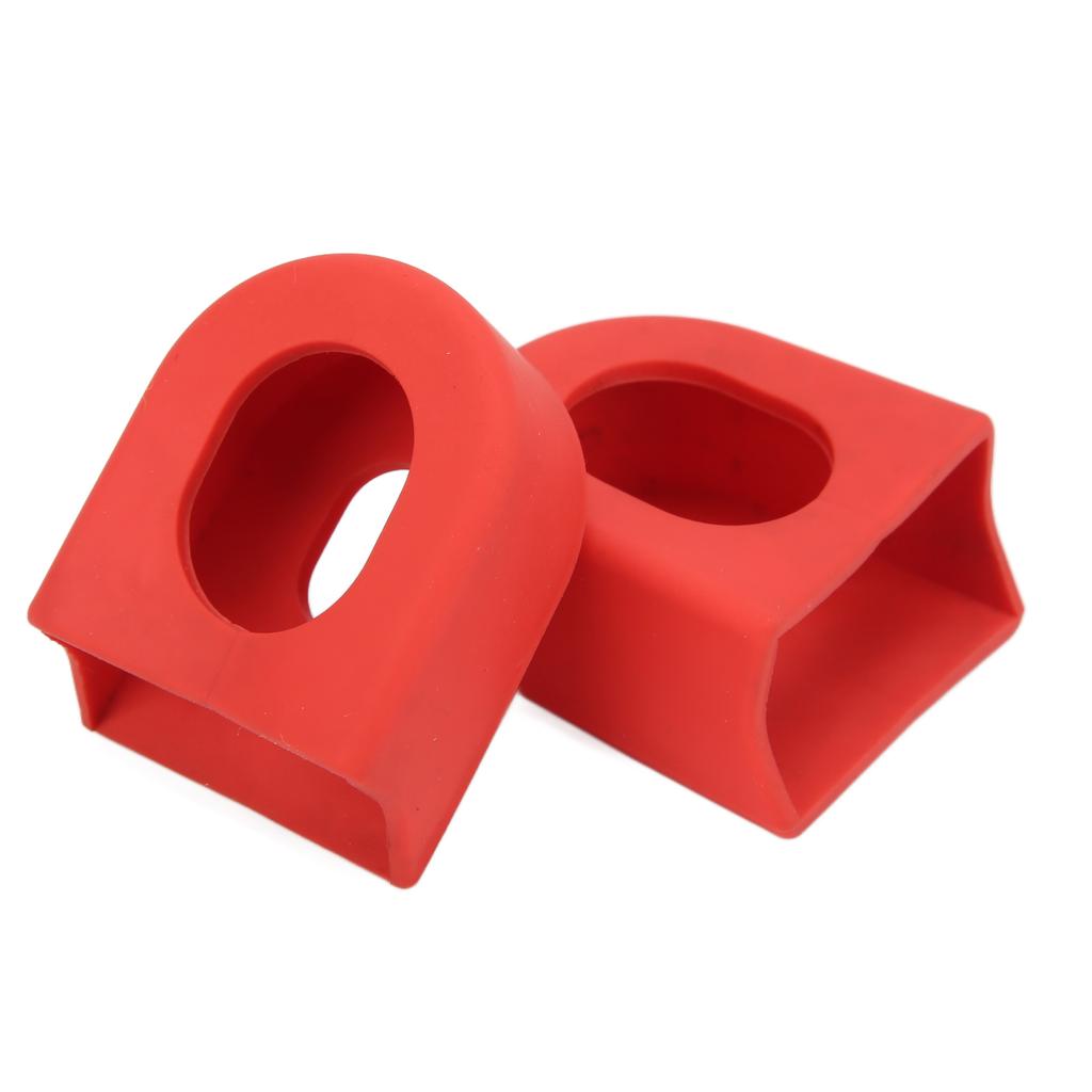 2Pcs Silicone Fixed Gear Bicycle Crank Cover MTB Crank Arm Sleeve Cover Protective CaseRed