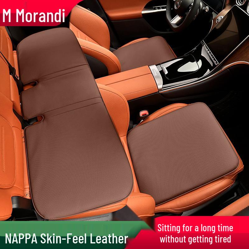 Morandi Nappa Leather All-Season Car Seat Cushion for Mercedes-Benz E-Class/C-Class/GLC/GLB/GLE