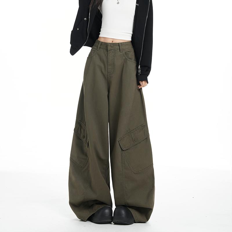 Women's Long Pants, Curved Knife Pants, Versatile And Slimming, Multiple Pockets, Wide Legs, Workwear, Casual Pants