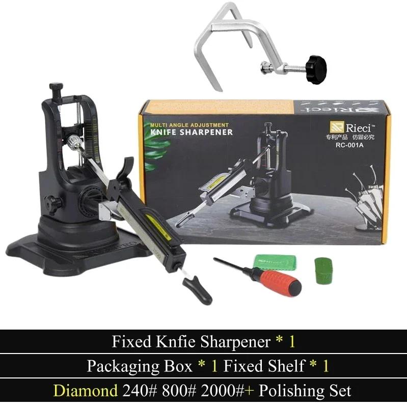 2024 NEW Professional Kitchen Knife Sharpener Whetstone Multifunction Fixed Angle Sharpening System Apex Edge Honing Tools Kit