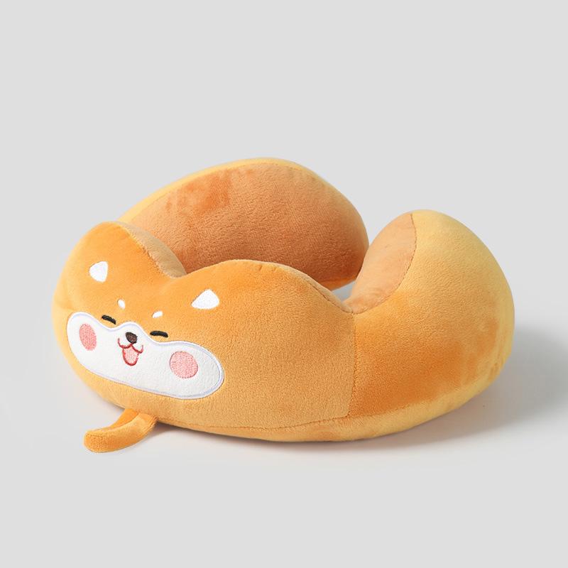 

Wholesale Strawberry Bear Micro Fiber Soft Fluffy U Shape Pillow For Airplane Rest 29x28cm оранжевый