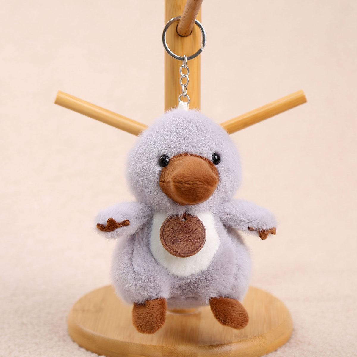 

Милый маленький плюшевый утенок, кукла-подвеска, брелок, подарок на день рождения, подвеска для сумки для девочки, кукла About 15cm/48g