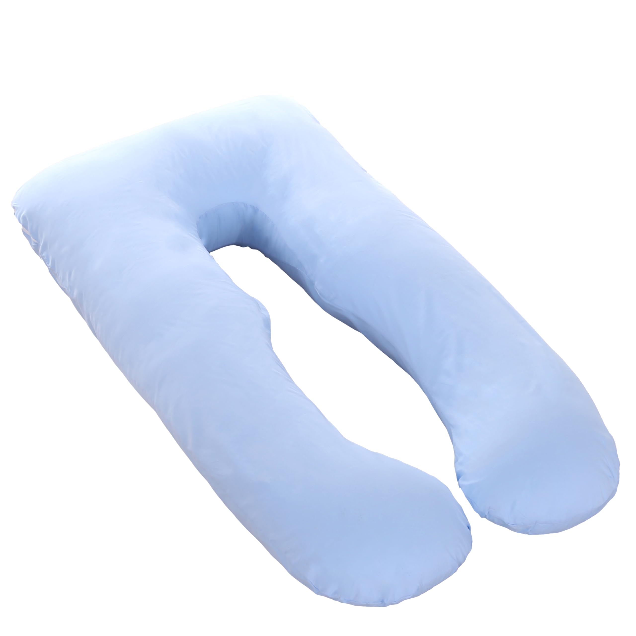

Удобный сон Кристалл Стираемый 7D Полый Использование U-образной подушки для беременных/кормления/поддержки для сна/поддержки поясницы, Подушка, Микрофибра, Наволочка, светло-синий