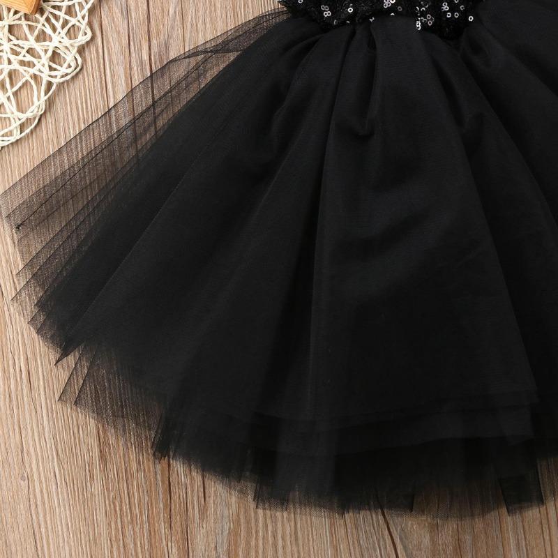 Kids Baby Sequins Flower Girl Dress Tutu Party Dress Backless Bridesmaid Dresses