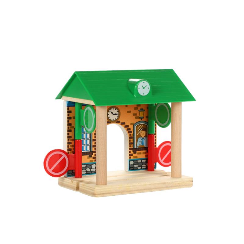 Wooden Track Magnetic Train Toy Wooden Track Scene Accessories Mountain Cave Tunnel Beech Wood Track Children's Toy