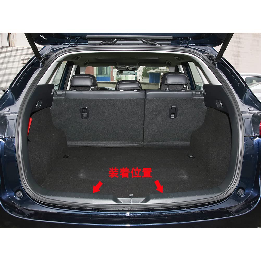 RUIQ Stainless Steel Interior Luggage Kicking Plate Rear Inner Scuff Guard Protective Designed Specifically for the Mazda Plate/Scuff Back, Cover,
