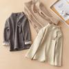 Kids' Fleece Half-High Collar Long-Sleeve Top - Warm, Trendy Base Layer for Boys & Girls