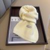 New solid color scarf women's imitation wool versatile scarf men's scarf autumn and winter knitted small scarf tide