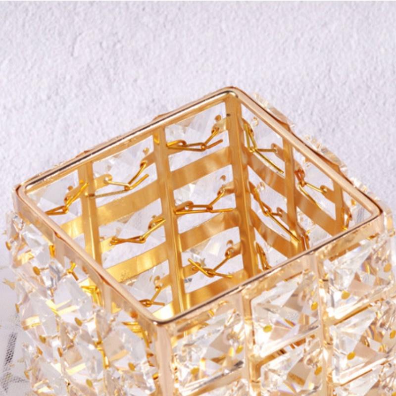 Nordic Crystal Pen Holder Makeup Brush Nail Brush Storage Box Dressing Table Exquisite Decoration