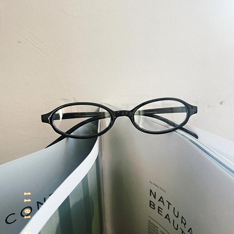 

Y2K стильные женские очки с защитой от синего света, ретро, ​​синие, зеленые, овальные модные очки в маленькой оправе, очки в квадратной коробке, очки чёрный