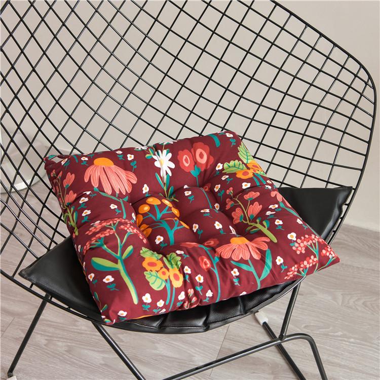 Thickened Printed Chair Seat Pad for Office, Student, or Dining Chairs