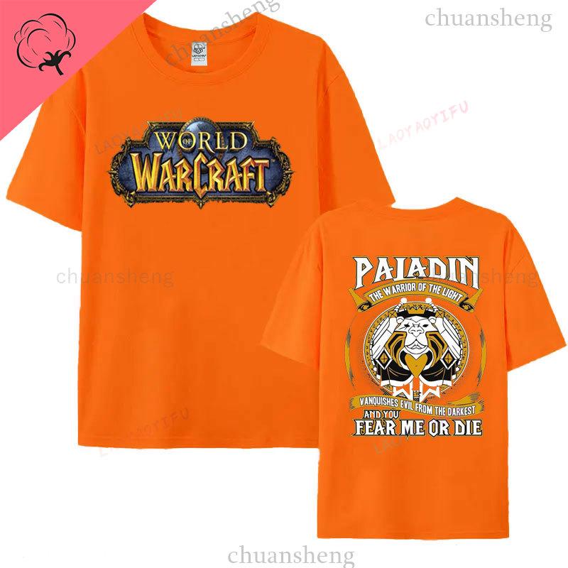World of Warcraft T-Shirt Hiphop Spiel Gedrucktes T-Shirt Oberteil Locker Komfort Kleidung Sommer Unisex Heißer Verkauf T-Shirts 100% Baumwolle