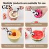 Scoop Tool Ice Cream Fruit Scoop, Stainless Steel Scooper with Trigger Non-Slip Handle, Heavy Duty Metal for Balls Rebound