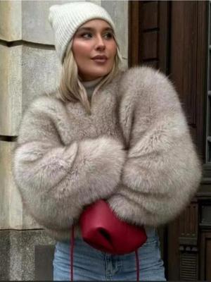 Women Faux Fur Coat Autumn Winter High Quality Fluffy Short Coat Faux Fur Jacket Ladies Furry Fashion Coat