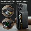 DG.MING M5 Series For iPhone 16 Case Detachable Magnetic Leather Phone Cover with Card Slots