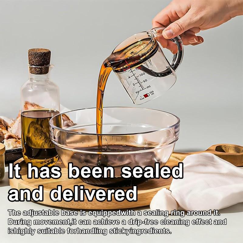 Multi-Functional 4-In-1 Adjustable Measuring Cup  Measuring Cup with Scraper-Style Seal Base Measurings Cube Cups For Cooking Baking Ingredients