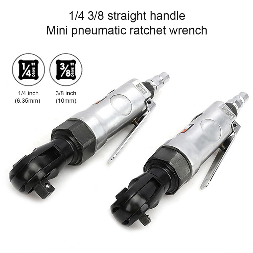 Pasotim 3/8 Square Head Pneumatic Wrench Pneumatic Ratchet Wrench 90 Degree Torque Wrench Machine Repair Tool Easy to Use