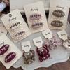 Autumn and Winter Lace Embroidery Bow Children's Hairpin Cute Girl Hair Ring Head Rope Girl Headdress Hair Accessories