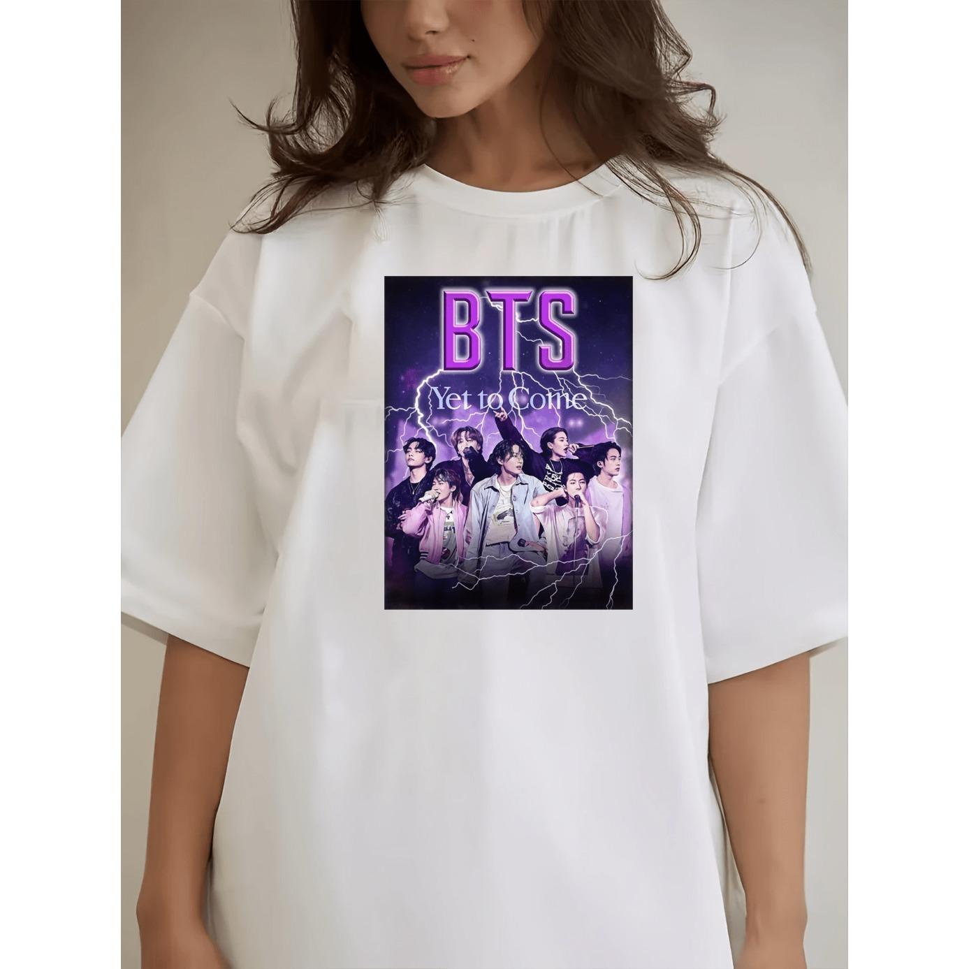 

2026 Unisex Casual Yet to Come Graphic T-Shirt - Black with Purple & Pink Design, Short Sleeve, Round Neck, Loose Fit, SpringSummer Collection 4XL
