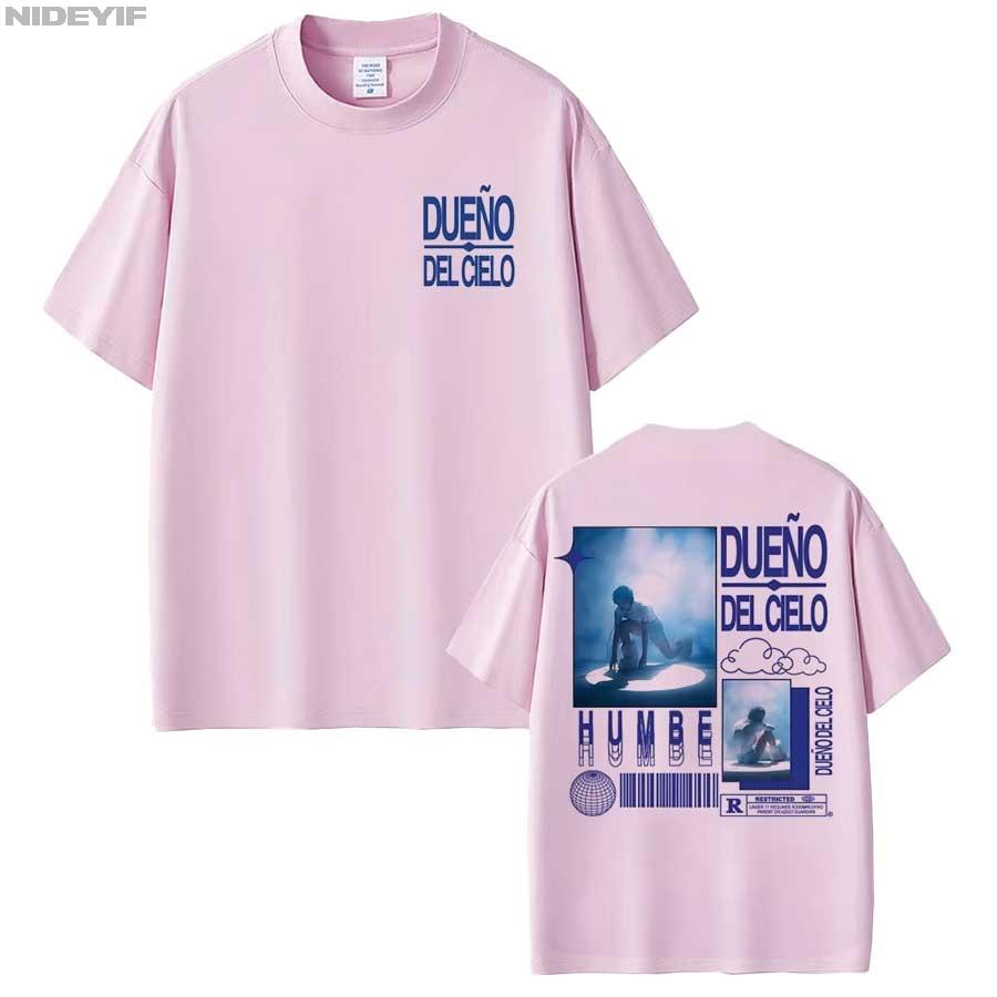 Singer Humbe Dueno Del Cielo Tour 2026 T shirt for Men Women Hiphop Streetwear Oversized Tops 100 Cotton TShirt 01161 S