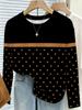 Women's Creative Printed Long-sleeved T-shirt, Breathable, Soft and Comfortable, Suitable for Casual Wear All Year Round