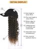Hat Wig Long Curly Synthetic Wave Wig Hat AdjustableBlack Baseball Hat Wig
