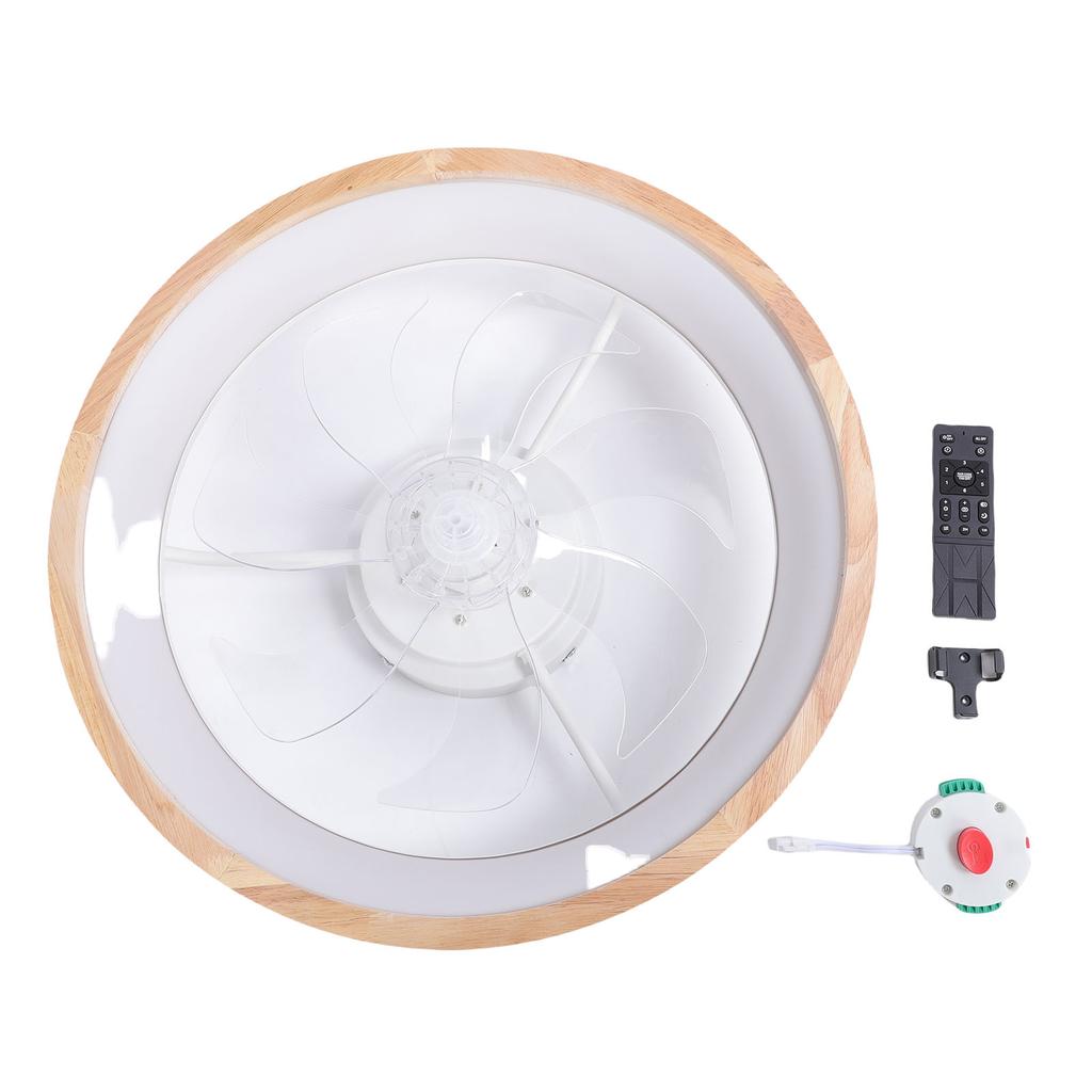 Flush Mount Ceiling Fan with Lights Remote 3 Color Temperature Dimmable Timing 6 Speeds LED Fan